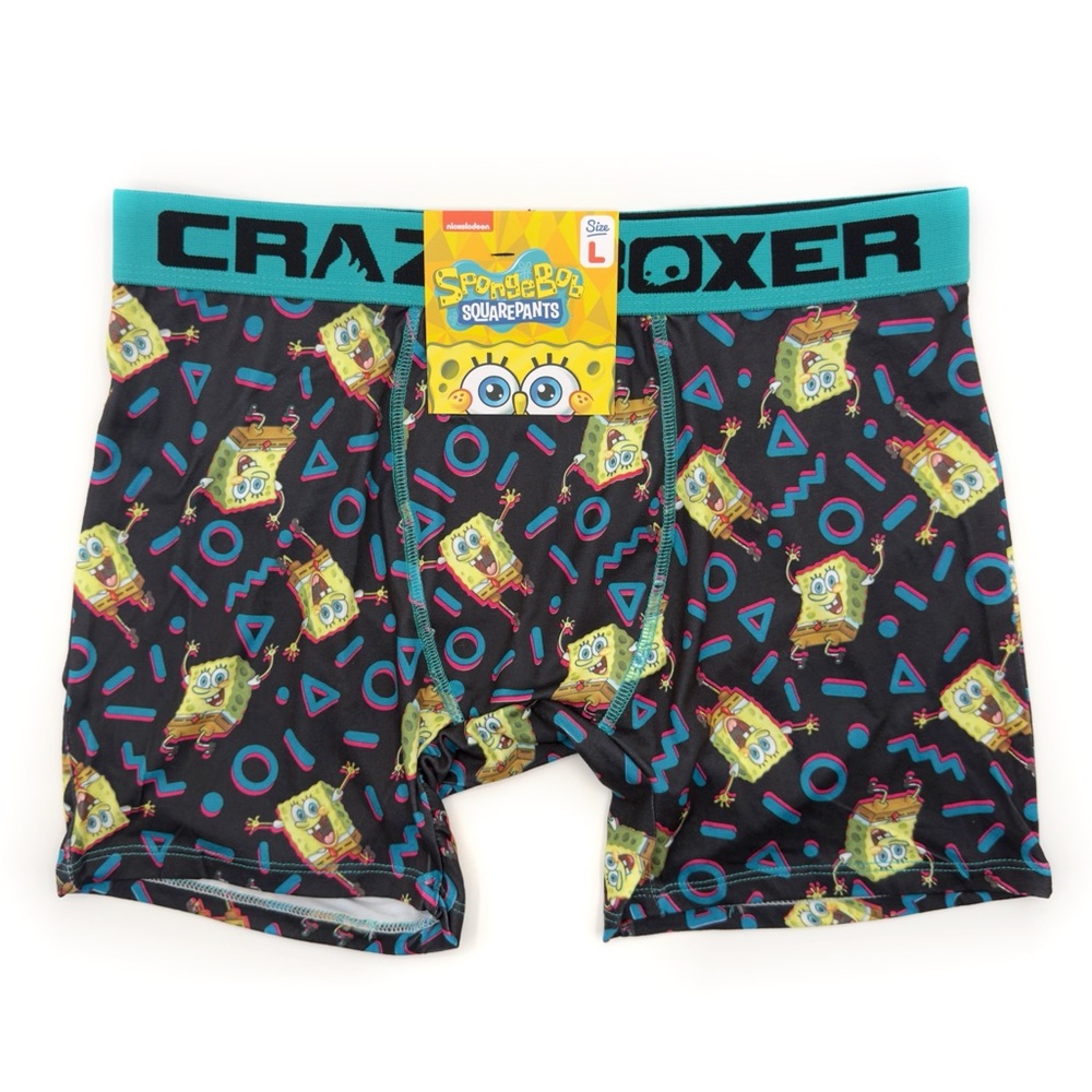 SpongeBob SquarePants Crazy Boxer Briefs Mens Size Large Underwear 90s Y2K New